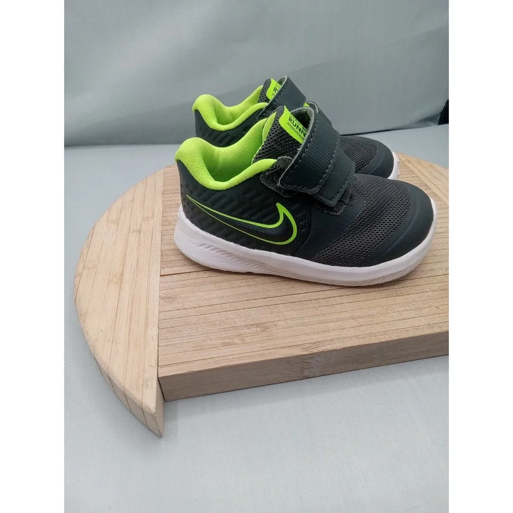 Nike AT1803-004 Star Runner 2 TDV Sneakers Toddler Shoes Grey Green‎ Size 4C